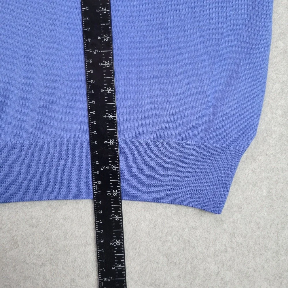 Polo Golf Ralph Lauren Sweater Mens L Blue Merino Wool Crewneck Ivy Golf Club 2